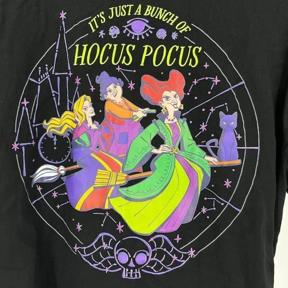 Disney Her Universe Tie Waist Top Size S Black "Hocus Pocus" Graphic Print Back‎ - Picture 6 of 13